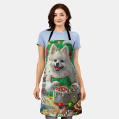 Amerikaanse Eskimo Holiday Baking: feestelijke ker Schort (Gedragen)