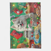 Amerikaanse Eskimo Holiday Baking: feestelijke ker Theedoek (Verticaal)