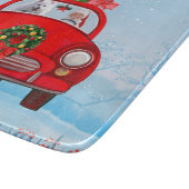Amerikaanse Eskimo-hond in auto met kerstman Snijplank (Hoek)
