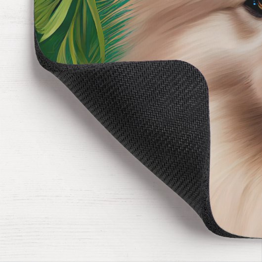 Amerikaanse Eskimo-hond in St. Patrick's Day Dress Muismat (Hoek)