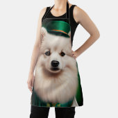 Amerikaanse Eskimo-hond in St. Patrick's Day Dress Schort (Insitu)