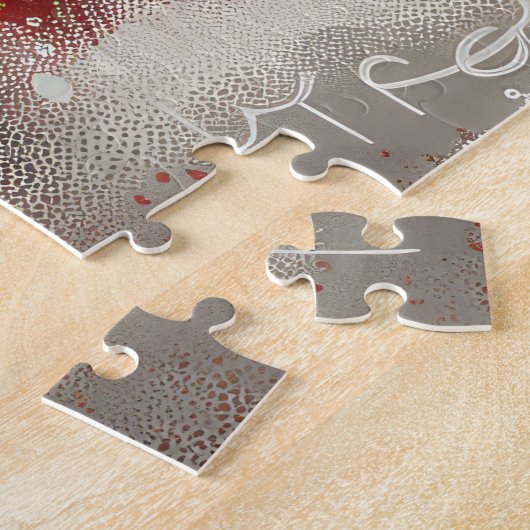 Amerikaanse Eskimo-hond Kerst Festief Legpuzzel (Zijkant)