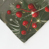 Amerikaanse Eskimo Hond Kerstfeest Fleece Deken (Hoek)