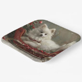 Amerikaanse Eskimo Hond Kerstfeest Papieren Bordje (Gebogen)