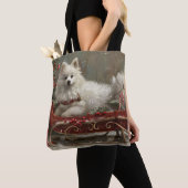 Amerikaanse Eskimo Hond Kerstfeest Tote Bag (Dichtbij)