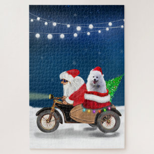 Amerikaanse Eskimo-hond Kerstman Legpuzzel