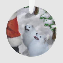 Amerikaanse Eskimo-hond Kerstmis Ornament