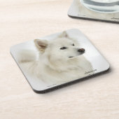 Amerikaanse Eskimo-hond Kunst Bier Onderzetter (Linkerzijde)