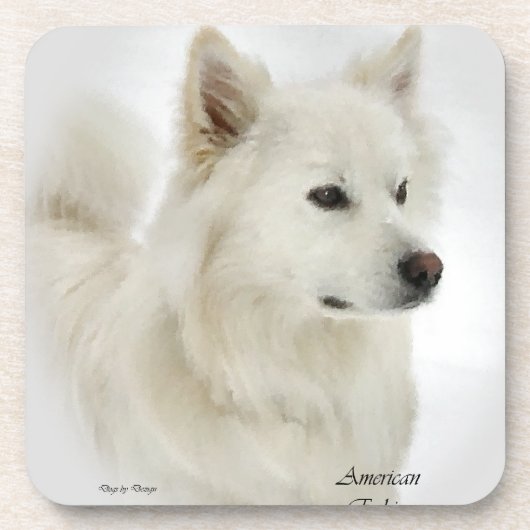 Amerikaanse Eskimo-hond Kunst Bier Onderzetter (Voorkant)