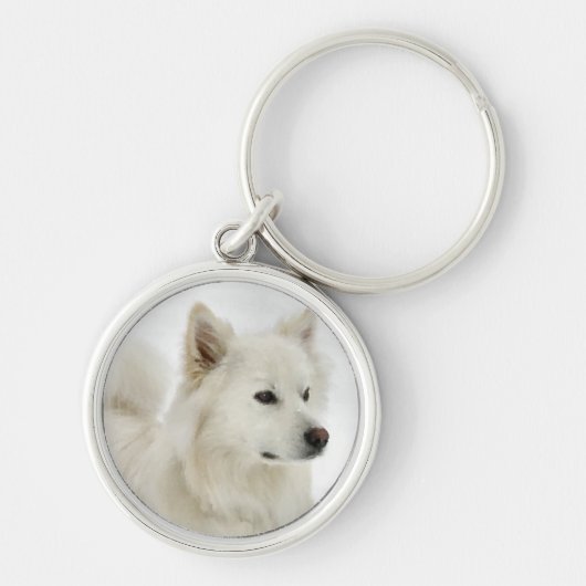 Amerikaanse Eskimo-hond Kunst Sleutelhanger (Voorkant)