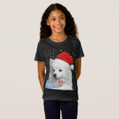 Amerikaanse Eskimo Hond Lelijke Kersttrui Santa H T-shirt (Voorkant volledig)