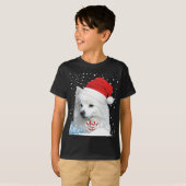 Amerikaanse Eskimo Hond Lelijke Kersttrui T-shirt (Voorkant volledig)