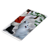 Amerikaanse Eskimo hond met Kerstmis Magneet (Linkerzijde)