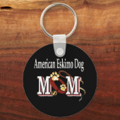 Amerikaanse Eskimo-hond MOEDER Sleutelhanger (Voorkant)