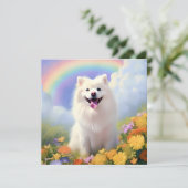 Amerikaanse Eskimo Hond Rainbow Bridge Aangepaste (Staand voorkant)
