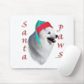 Amerikaanse Eskimo Hond Santa Paws Muismat (Met muis)