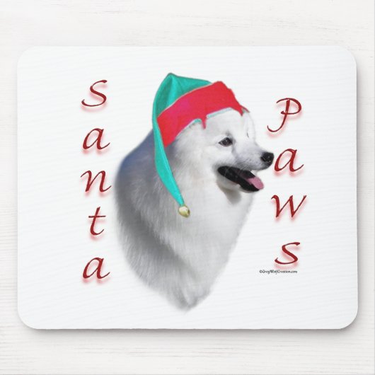 Amerikaanse Eskimo Hond Santa Paws Muismat (Voorkant)