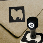 Amerikaanse Eskimo hond Silhouette Eskie Rubberstempel