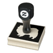 Amerikaanse Eskimo hond Silhouette Eskie Rubberstempel (Stempel)