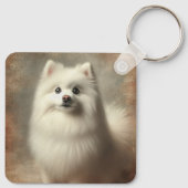 Amerikaanse Eskimo-hond Sleutelhanger (Achterkant)