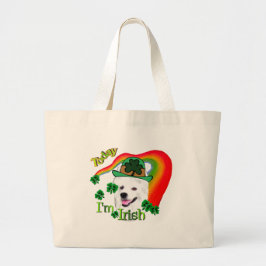 Amerikaanse Eskimo-hond St. Patrick's Grote Tote Bag