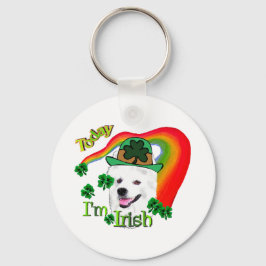 Amerikaanse Eskimo-hond St. Patricks Sleutelhanger