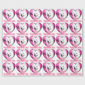 Amerikaanse Eskimo-hond Valentijnsdag Cadeaupapier (Vlak)