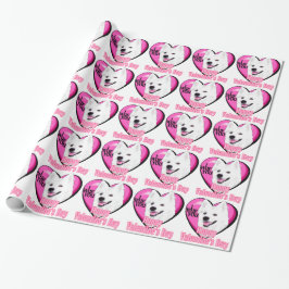 Amerikaanse Eskimo-hond Valentijnsdag Cadeaupapier