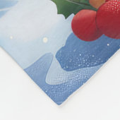 Amerikaanse Eskimo Hond Winter Wonderland Kerstmis Fleece Deken (Hoek)