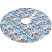 Amerikaanse Eskimo Hond Winter Wonderland Kerstmis Kerstboom Rok (Gekanteld)