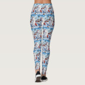 Amerikaanse Eskimo Hond Winter Wonderland Kerstmis Leggings (Achterkant)
