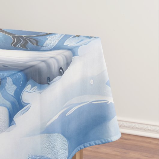 Amerikaanse Eskimo Hond Winter Wonderland Kerstmis Tafelkleed (Voorbeeld)