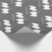 Amerikaanse Eskimo Honden Bruiloft met aangepaste  Cadeaupapier (Hoek)