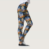 Amerikaanse Eskimo Honden Pompoen Halloween Grappi Leggings (Rechts)