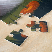 Amerikaanse Eskimo Honden Pompoen Halloween Grappi Legpuzzel (Zijkant)