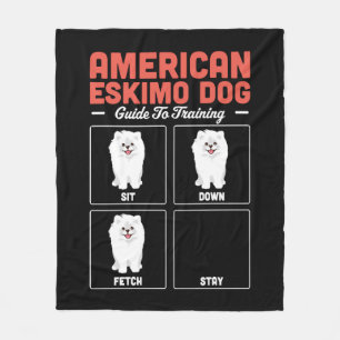 Amerikaanse Eskimo hondengids voor training Fleece Deken