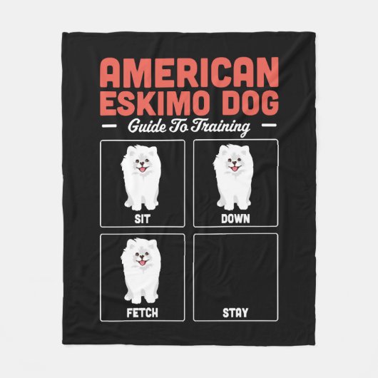 Amerikaanse Eskimo hondengids voor training Fleece Deken (Voorkant)