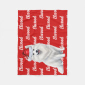 Amerikaanse Eskimo Hondennaam Patroon Kerstmis Fleece Deken (Voorkant)