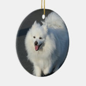 Amerikaanse Eskimo-hondensieraad Keramisch Ornament (Rechts)