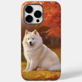 Amerikaanse Eskimo in herfstbladeren Herfst geïnsp Case-Mate iPhone Case (Achterkant)
