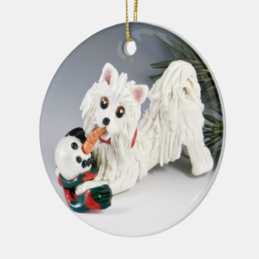 Amerikaanse Eskimo Keramisch Ornament (Links)