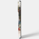 Amerikaanse Eskimo Kerstkrans Feestelijke Pup Case-Mate iPhone Case (Achterkant / Links)