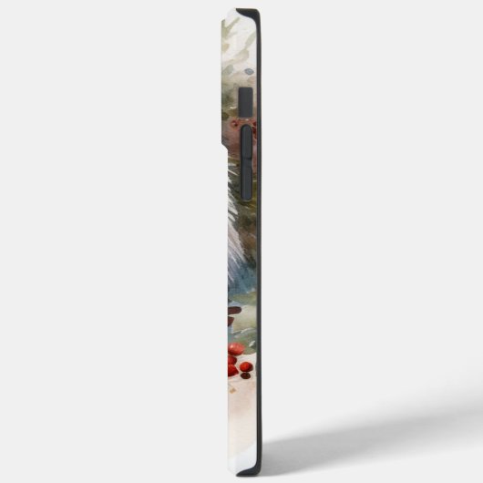 Amerikaanse Eskimo Kerstkrans Feestelijke Pup Case-Mate iPhone Case (Achterkant / Links)