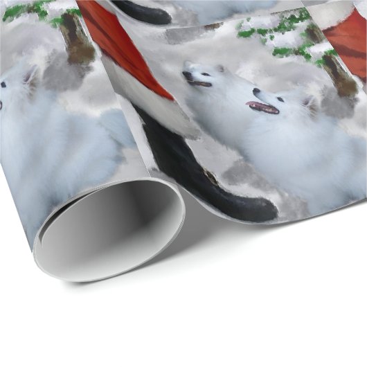 Amerikaanse Eskimo Kerstmis Cadeaupapier (Rol Hoek)