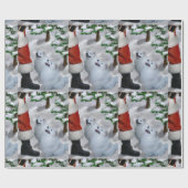 Amerikaanse Eskimo Kerstmis Cadeaupapier (Vlak)