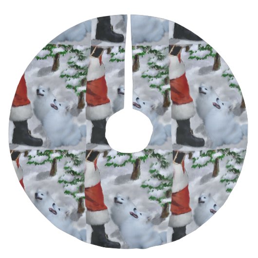 Amerikaanse Eskimo Kerstmis Kerstboom Rok (Voorkant)