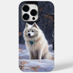 Amerikaanse Eskimo laat het sneeuwen Kerstmis Case-Mate iPhone 14 Pro Max Hoesje