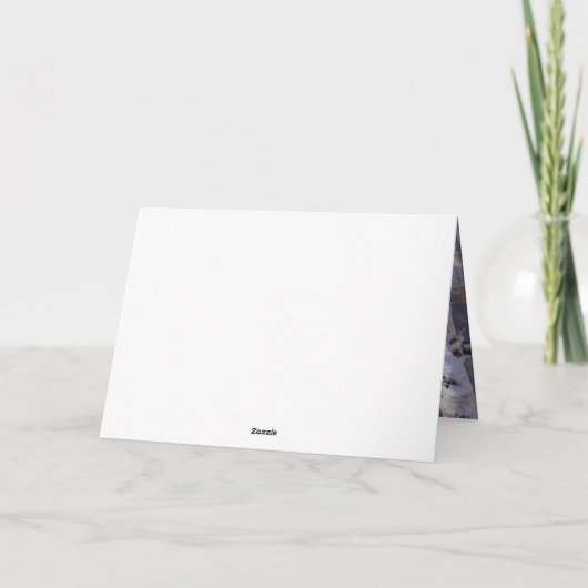 Amerikaanse Eskimo laat het sneeuwen Kerstmis Kaart (Achterkant)