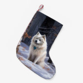 Amerikaanse Eskimo laat het sneeuwen Kerstmis Kleine Kerstsok (Voorkant (Hangend))