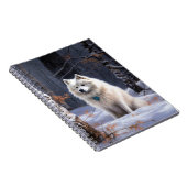 Amerikaanse Eskimo laat het sneeuwen Kerstmis Notitieboek (Rechterzijde)